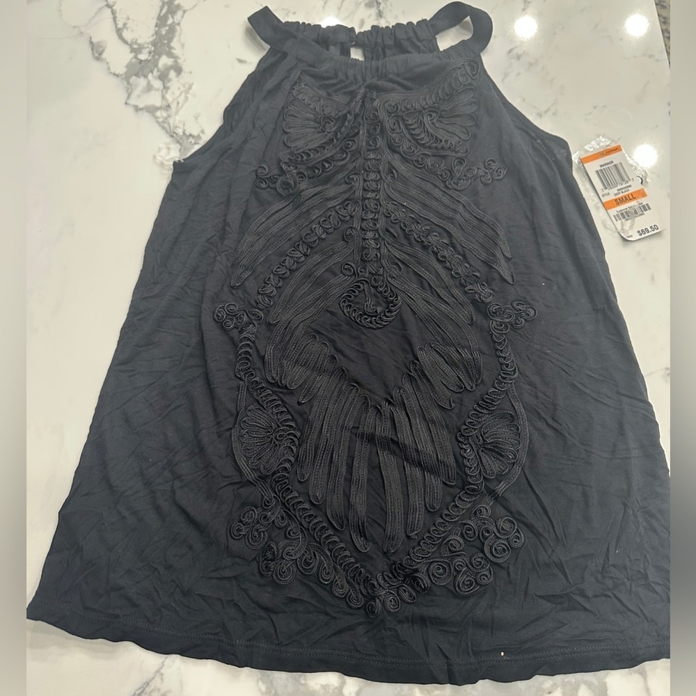 INC International Concepts black halter top size small